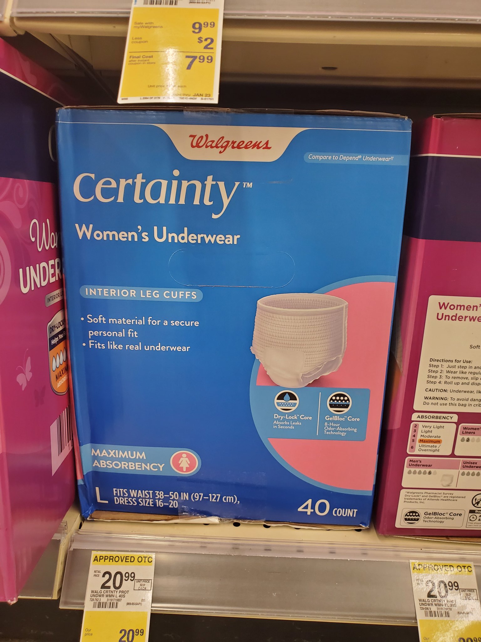 Adult diaper walgreens deals
