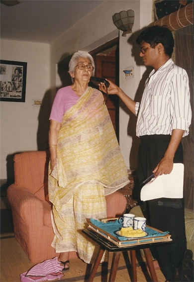 Lakshmi of Rani Jhansi Regiment, INA) at her Kanpur residence, 1997. 