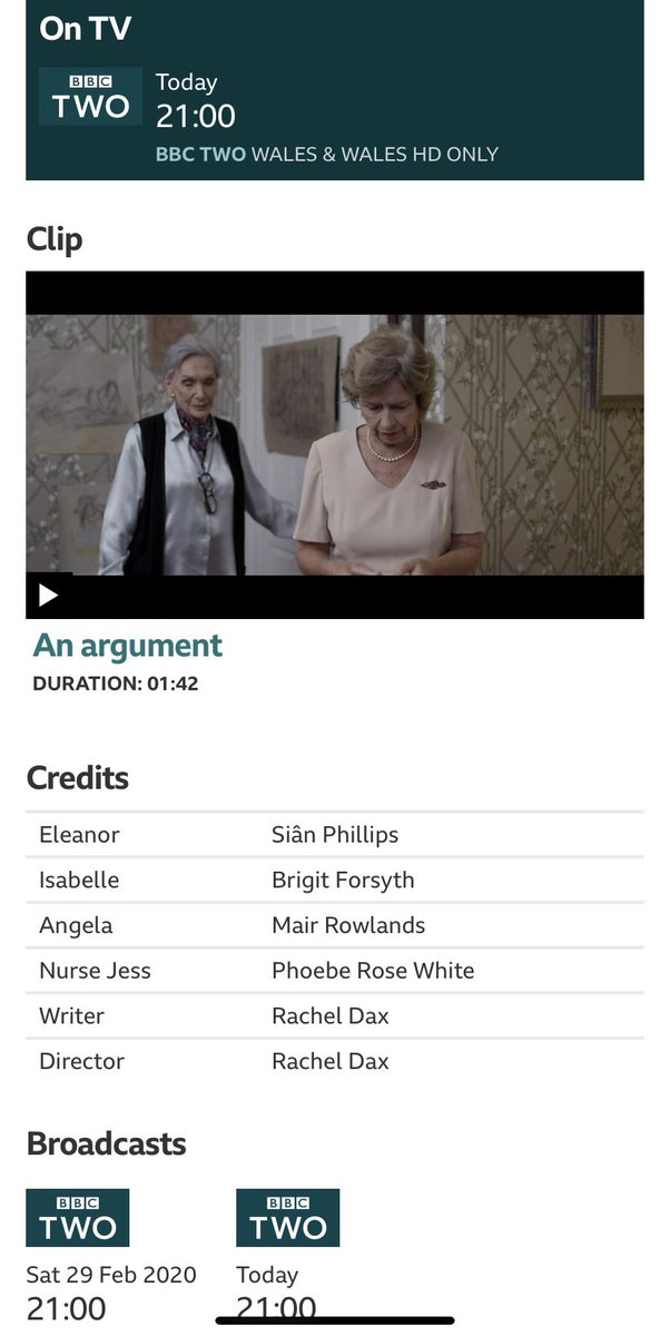 Rachel_Dax's tweet photo. Tonight on #bbc2wales my film Time &amp; Again starring Dame Sian Phillips &amp; Brigit Forsyth! @DameSianP #sianphillips #brigitforsyth #timeandagainfiom @BBC https://t.co/WZvmbZTMhi #loveislove #lgbtfilm #racheldax #phoeberosewhite #mairrowlands https://t.co/0mueYB7sBH