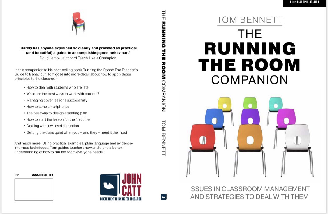 Thrilled that my follow-up book The Running the Room Companion will be released on the 29th January, and is available to ore-order now. More practical advice and footnotes :) amazon.co.uk/Running-Room-C… @JohnCattEd <a href="/JohncattUSA/">John Catt USA</a>