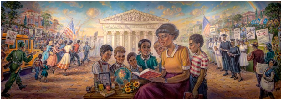 Historical note: vouchers proliferated in the 1960s after the Brown v. Board of Education case. Southern parents sought vouchers to send their children to private schools rather than to desegregated public schools. (Photo credit: KS Historical Society)