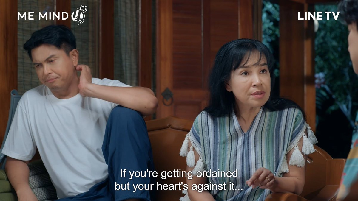 To most conservative Asian elders, legacy/grandkids is a direct route to a heaven-bound afterlife. So, to offset the feeling that he is depriving his parents of this, Type decides to get ordained as a monk for a short time, to collect some extra krama points for his family. +