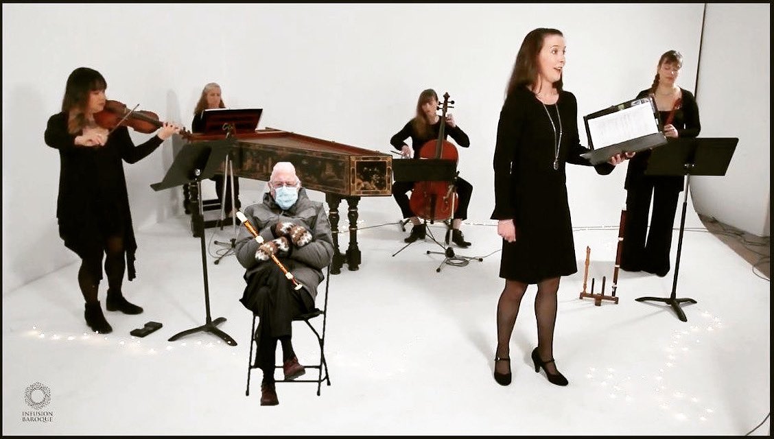 InfusionBaroque's tweet photo. Someone thought it was a play-along concert.
#BernieSandersMittens
#FeelTheBern https://t.co/mefXiy6OWm