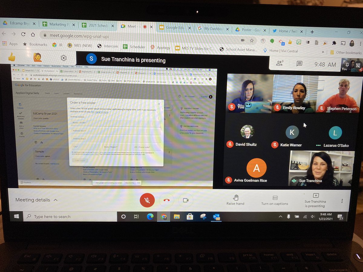 TeachingHursey's tweet photo. Excited to explore @GoogleForEdu Applied Digital Skills with @SueTranchina at @EdCampBryan. Can’t wait to use these lessons @McAllister_ES #MESrocks https://t.co/a8yMByS3A8