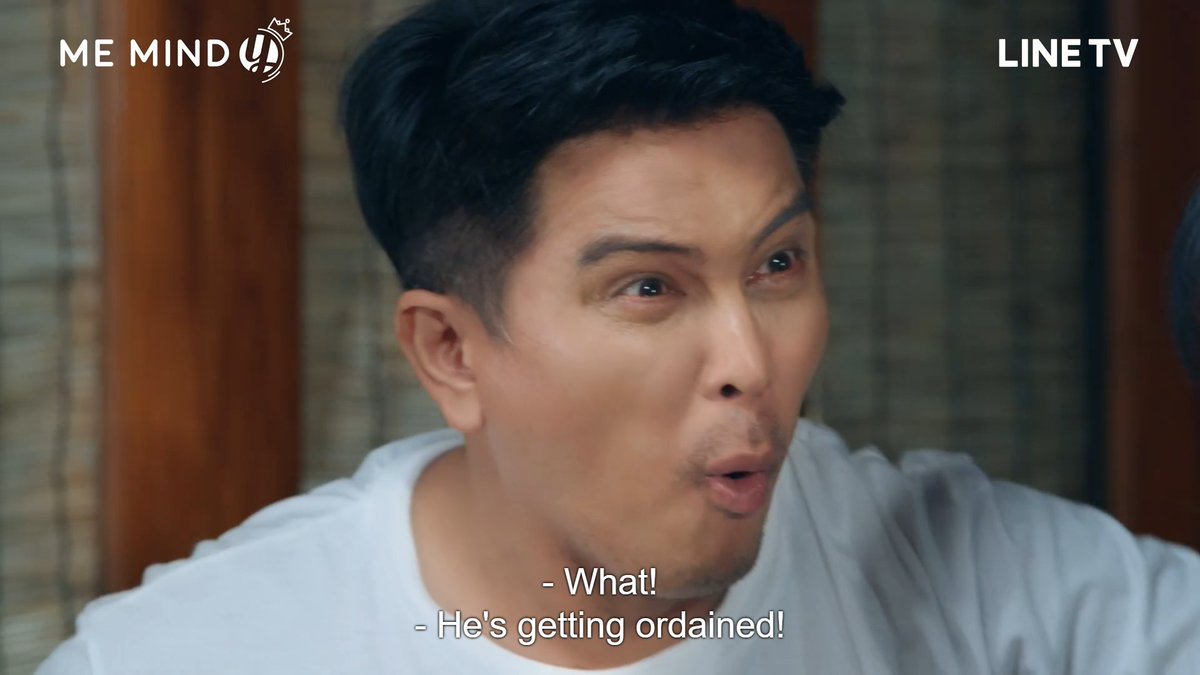 It's not that alone, of c, it's also bcos Type is already sad bcos he thinks Tharn has given him up. And Type's dad keeps pushing him towards a neighbour's daughter bcos he wants grandkids... So all these factors influence Type to get ordained and aim for some mental clarity +