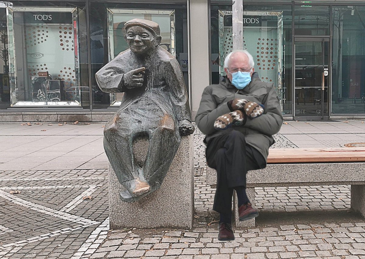 #BernieSanders mit dem Blumenpeter in #mannheim 😂😂😂 #BernieSandersmemes