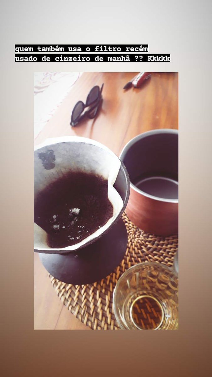 joaogil14's tweet photo. quem também usa o filtro recém usado de cinzeiro de manhã ?? Kkkkkk
#instastorie
#cafe
#rotinamatinal https://t.co/jZyHkpUc9H