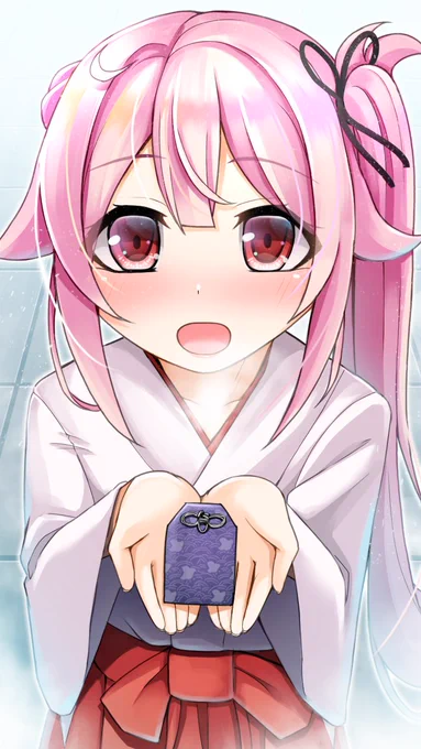春雨ちゃんが御守りを用意してくれました! 