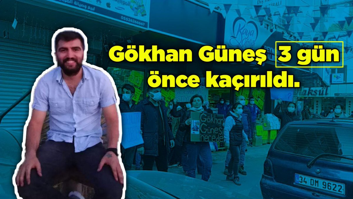 20 Ocak günü 4 kişi tarafından zorla arabaya bindirilip kaçırılan Gökhan Güneş'ten hâlâ haber alınamıyor.

Gökhan Güneş nerede diye soran ailesi ve yoldaşları ise gözaltına alınıyor.

Amacınıza ulaşamayacaksınız. Kaçırdığınız gibi geri getireceksiniz!
#GökhanıKaybettirmeyeceğiz