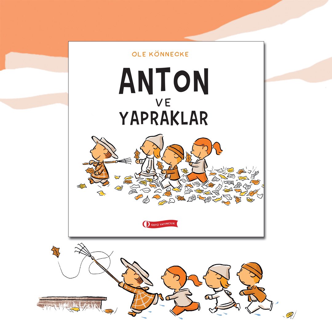 Anton yerdeki tüm
yaprakları toplamak istiyor
ama bir tanesi inatçı çıktı,
onu bir türlü yakalayamıyor.
Arkadaşları da ona
yardım ediyor ama tam
yakalayacaklarında rüzgâr
alıp onu daha da uzağa
götürüyor. 3 yaş üzeri için uygundur. odtuyayincilik.com.tr