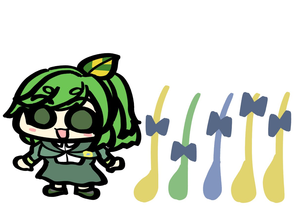 スプーンとうずらの抹茶パフェ屋さんさんのイラストです うずらのじゆうちょう ちゃぷりーぬのイラスト スプーンとうずらの抹茶パフェ屋さんさんのイラストです うずらのじゆうちょう ちゃぷりーぬのイラスト