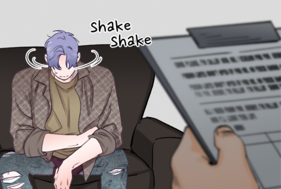 anxiety, which he can be seen going to therapy for in a few panels. He's trapped once again. Yool describes himself as sinking deep into water if he doesn't take his medication, which is another call-back to the aquarium metaphor. This time, however, it's harder to escape it.