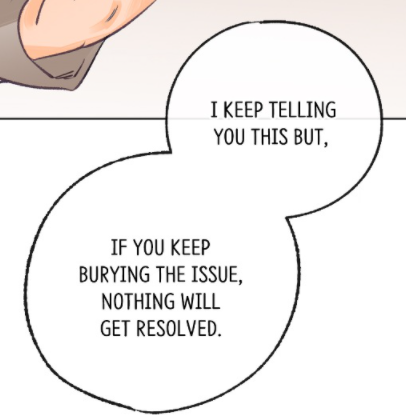 anxiety, which he can be seen going to therapy for in a few panels. He's trapped once again. Yool describes himself as sinking deep into water if he doesn't take his medication, which is another call-back to the aquarium metaphor. This time, however, it's harder to escape it.