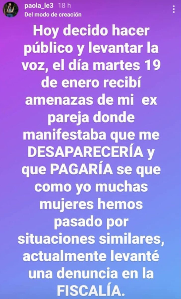 brujasdelmar's tweet photo. En México asesinan a 11 mujeres diariamente en promedio, los casos van en aumento. Solo 3 de cada 100 son esclarecidos y llegan a condena.

Nos mandaron esto por Instagram. Solicitamos acompañamiento jurídico que otorgue medidas cautelares para Paola y se detenga a Martin. https://t.co/PoRIstoqCb