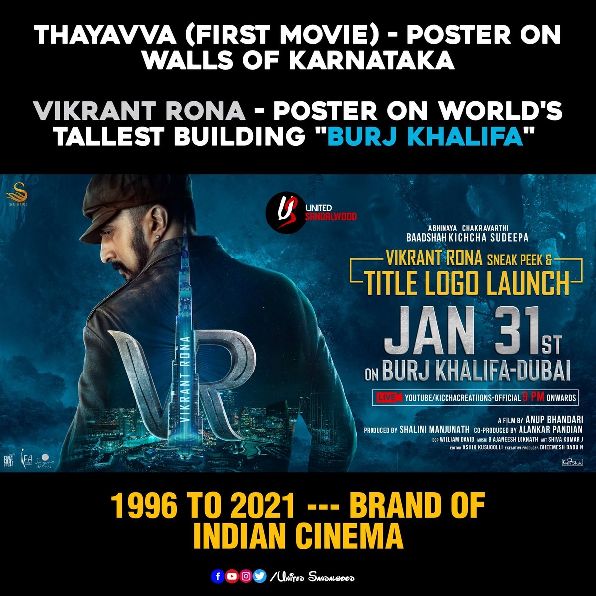 unitesandalwood's tweet photo. Eagerly waiting for the Event💥💥
@KicchaSudeep @anupsbhandari @JackManjunath @shaliniartss
#KichchaSudeep #Phantom #PhantomUpdate #TheWorldOfPhantom #VikranthRona #PhantomTeaser #PhantomTitleLaunchAtBurjKhalifa #PhantomTeaserLaunchAtBurjKhalifa #AnupBhandari #SandalwoodUnited https://t.co/d3BKz1Z1RK