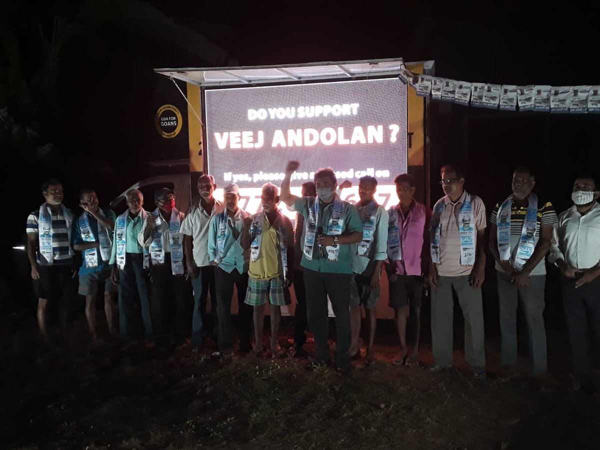 RahulMhambre's tweet photo. #veezandolan meetings of @AAPGoa 
People joining in at Harmal, Cancona and ReisMagos. https://t.co/NYNQUIvSAH