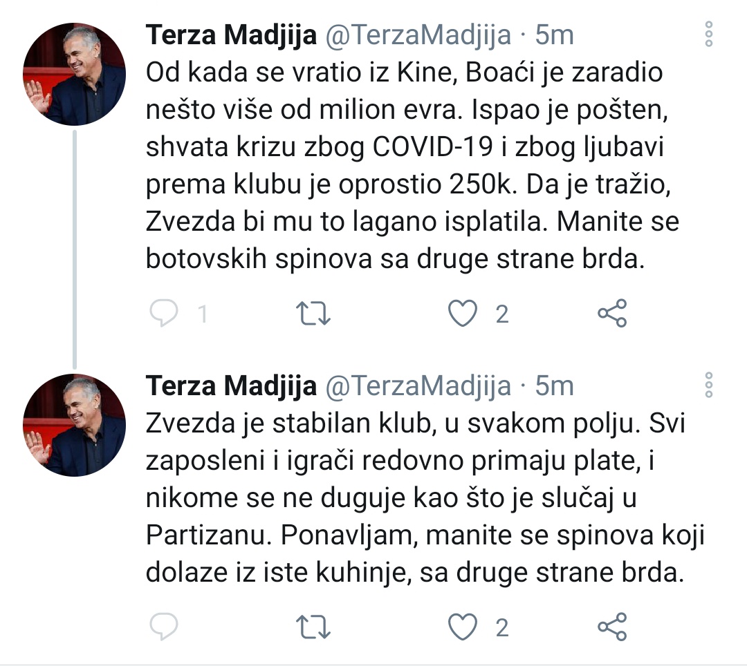 Милош Величковић tweet media