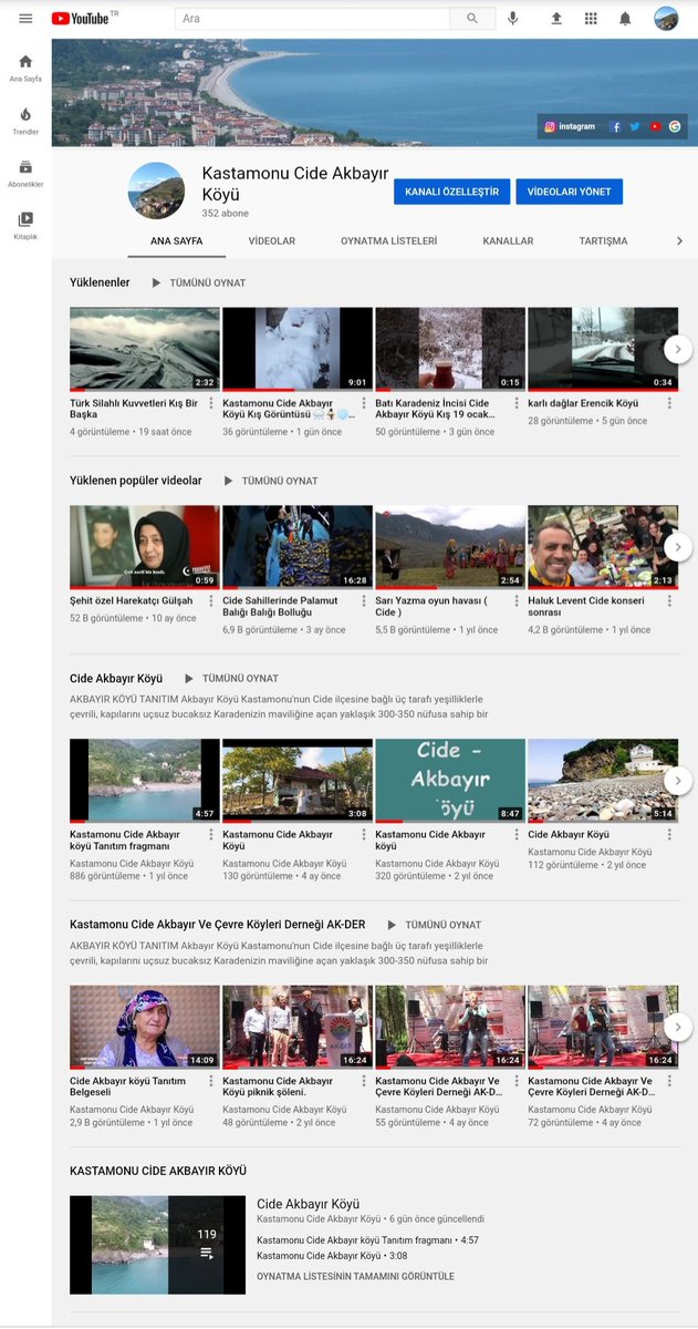 cideakbayir's tweet photo. YouTube
Kastamonu Cide Akbayır Köyü
Kanalımız Ziyaret Ettiniz mi
Köyümüze ilgili Yüzlerce Videolara ulaşabilirsiniz.
Abone ve Videoları paylaşarak destek olabilirsiniz.
👇👇👇👇👇👇👇👇👇
https://t.co/0GR20gzk7r
#YouTube #Twitter #instagram #kastamon #cideakbayırköyü #cide https://t.co/iIqAP14zEw