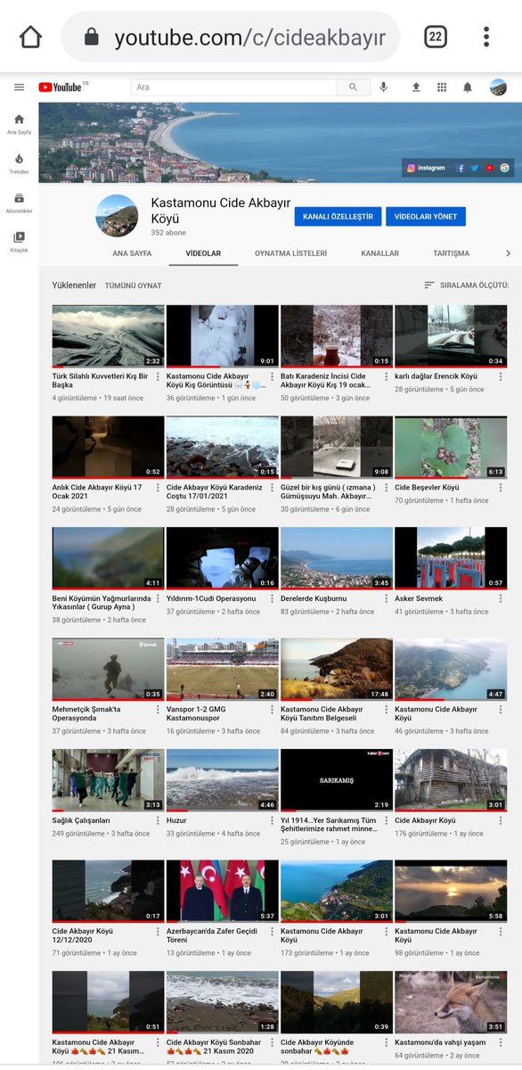 cideakbayir's tweet photo. YouTube
Kastamonu Cide Akbayır Köyü
Kanalımız Ziyaret Ettiniz mi
Köyümüze ilgili Yüzlerce Videolara ulaşabilirsiniz.
Abone ve Videoları paylaşarak destek olabilirsiniz.
👇👇👇👇👇👇👇👇👇
https://t.co/0GR20gzk7r
#YouTube #Twitter #instagram #kastamon #cideakbayırköyü #cide https://t.co/iIqAP14zEw