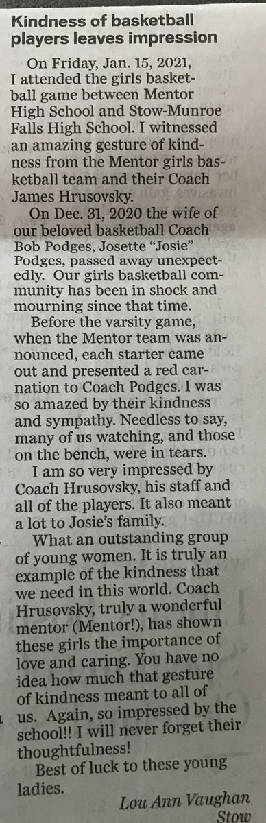 Always proud of <a href="/Mr_Hrusovsky/">James Hrusovsky</a> and his program, <a href="/MentorLadybball/">Lady Cardinals Basketball</a>. Love that empathy and putting others before yourself is always a priority with the staff and players. ❤️❤️