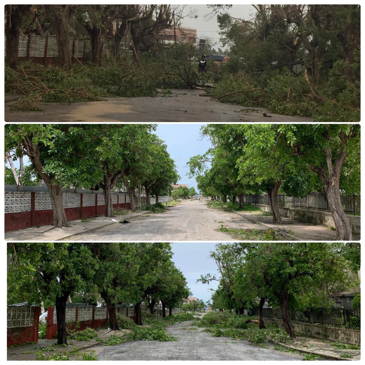 UNFPAMocambique's tweet photo. 🌀 Cyclone #Eloise threatens to worsen an already dire situation for communities in #Sofala Province 🇲🇿 - one of the areas that suffered from the impacts of Cyclone Idai in March 2019.
📸: same street in Beira city, post-Idai, Chalane and Eloise, by Peter van Tongeren https://t.co/RAJPwQUDzf