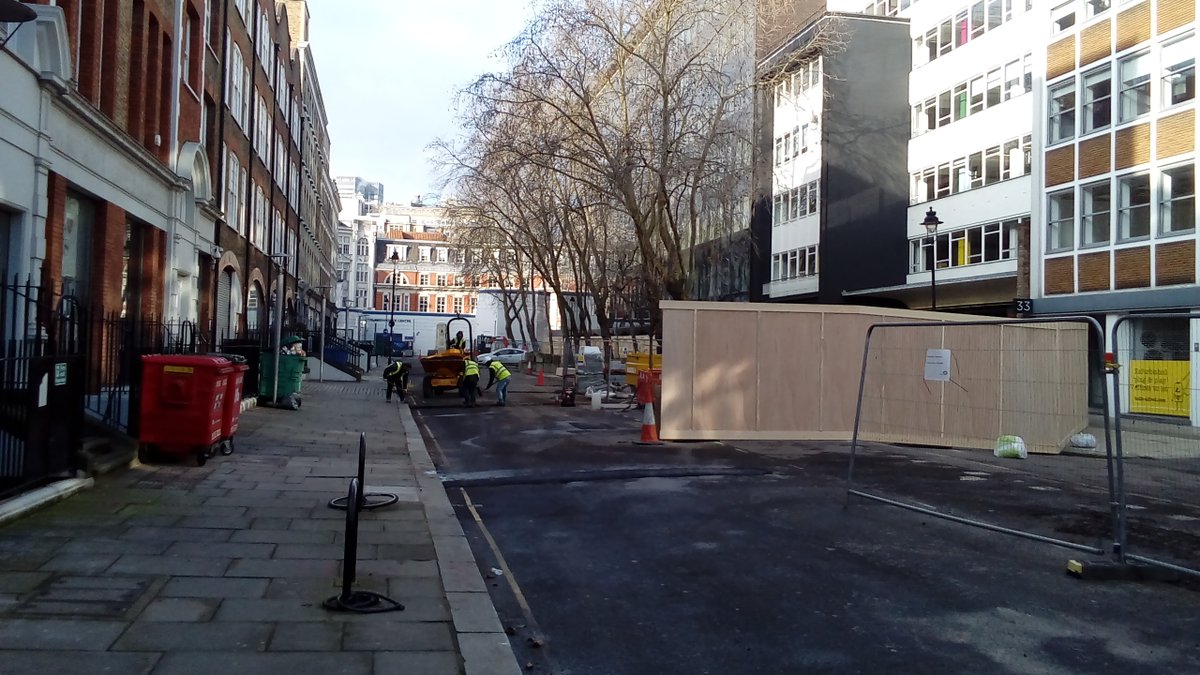 LDN_LS's tweet photo. Excellent to see @CamdenCouncil pressing on with #WestEndProject and beginning the transformation of Alfred Place. Early days but great to see work going on. https://t.co/Nyfe8LwOMW