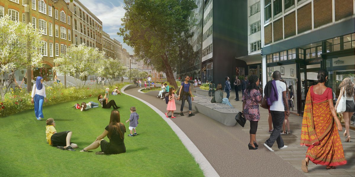 LDN_LS's tweet photo. Excellent to see @CamdenCouncil pressing on with #WestEndProject and beginning the transformation of Alfred Place. Early days but great to see work going on. https://t.co/Nyfe8LwOMW