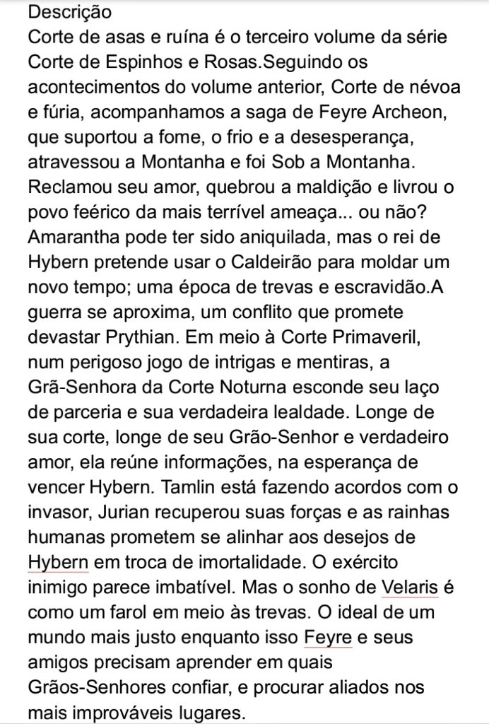 Bibi1324's tweet photo. Livro 3. Corte de asas e ruínas
Link: https://t.co/dH88DlJzcf
Sinopse... https://t.co/KtodUwqlDK