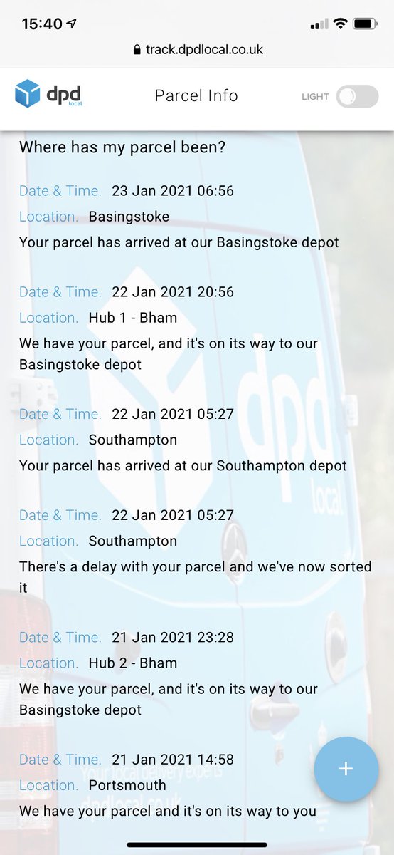 brennanpeyton's tweet photo. Got to love #dpd  pick up a parcel in Portsmouth to send to Bracknell .. instead send it via Birmingham 2x https://t.co/U4YjAokfKE