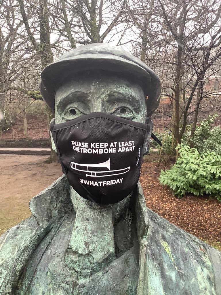 *Launching #whatfriday masks.* 
3 styles by Cubicle Creative.
£5 at Diggle Chippy 
Platting Farm Meat Market 
Alberti Greengrocer
Kobe Coffee or delivery £6.50 below:
Trombone
py.pl/5YiXd
Brass Banned
py.pl/1UrDUt
Don't Blow It
py.pl/1R061v