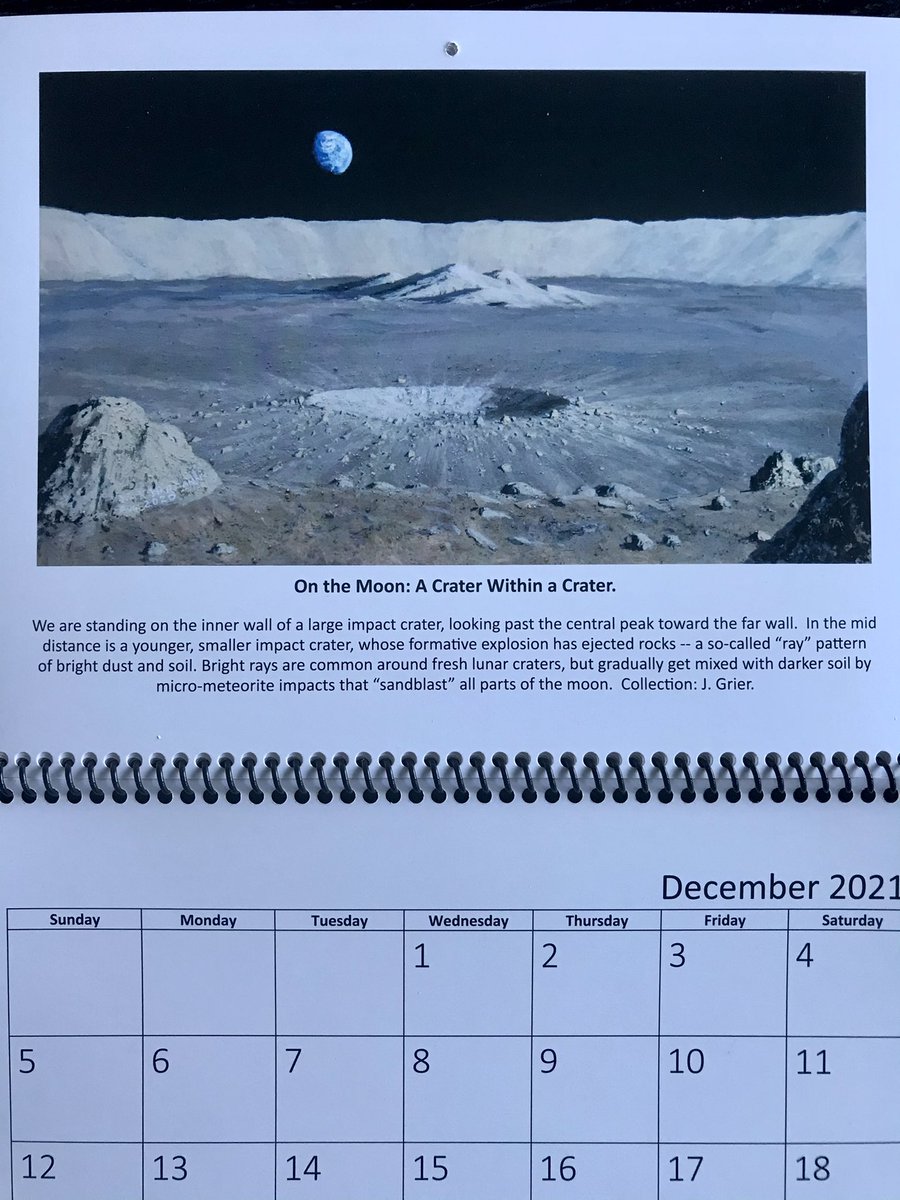 minwadhwa's tweet photo. A package with #FirstMoonLanding stamps...$3.50
Finding a calendar inside with Bill Hartmann paintings... priceless! 
(Disclaimer: I don’t use physical calendars any more, but am always excited to get this one from Bill every January!) https://t.co/n0WVsPlxY5