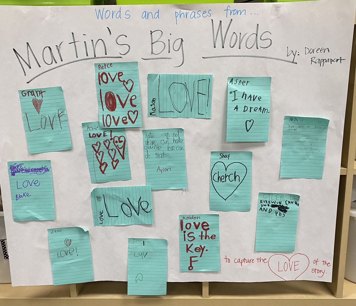 First graders celebrate the legacy of Dr. Martin Luther King, Jr. with portraits, writing, and discovering “BIG” words. #DelMarHeights #funinfirst #noplaceforhate #MrsC