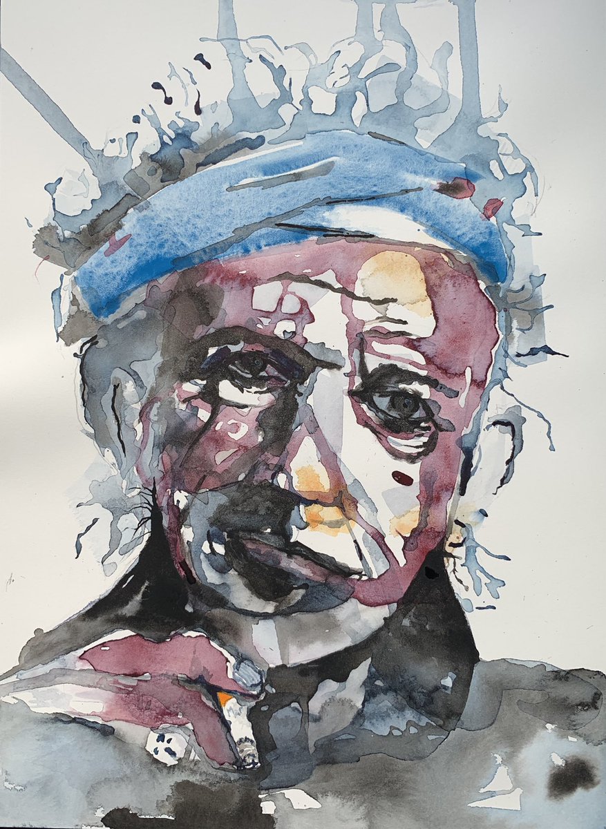 Gregpike2009's tweet photo. @officialKeef hi Keith did a watercolour portrait of you. Hope you think it’s ok. Greg https://t.co/TCCmi40NQL