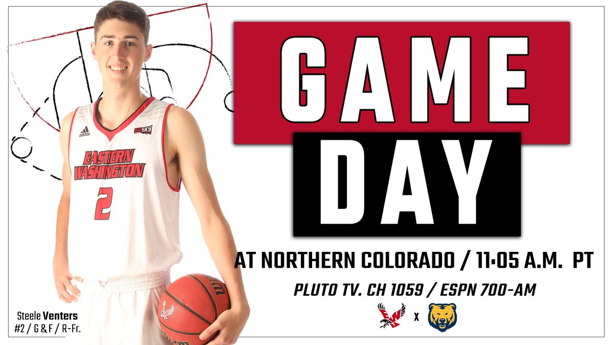 EWUMBB's tweet photo. New day. New game. Tune-in β¬οΈ
π Northern Colorado
π Greeley, Colo.
π¦ 11:05 a.m. PT
π» Pluto TV Ch. 1059 / https://t.co/tnSqOoPSDT
π» ESPN 700-AM / Tune-In App
π https://t.co/BCd6XfnVeh
π https://t.co/i8gqvACmZB
#GoEags #BigSkyMBB https://t.co/5lt0R9wMnJ