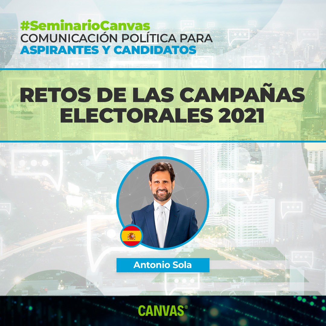 mvergara333's tweet image. Escucharé con atención la master class de @AntonioSola_ sobre los retos de las campañas electorales en 2021, cortesía de @CanvasAdSchool. Muchas gracias a @glapem_ y @andreseliascom por su generosa invitación . #compoldigital