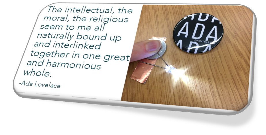 “I am more than ever now the bride of science. Religion to me is science, and science is religion.” Ada Lovelace 

Please join #AdasArmy and put the art back into #STEM  

https://adatheshow.com
https://thepeopleshub.org 

#InternationalWomensDecade 
#ThePeoplesHub #adalovelace #claredolan #kellywalsh #andywoodward #susandolan #IOT 