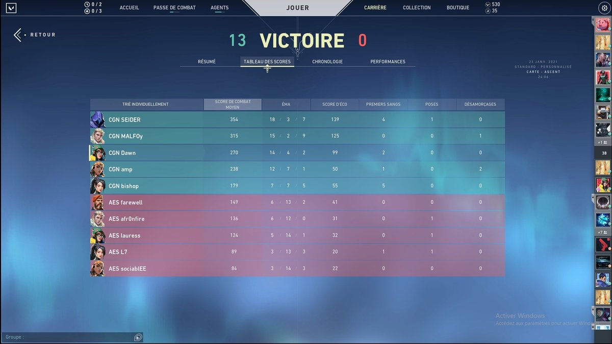 Won against AES 13-0 !! Pretty clean, one more to go ! LET'S GO BOYS 🔥👊🛡️