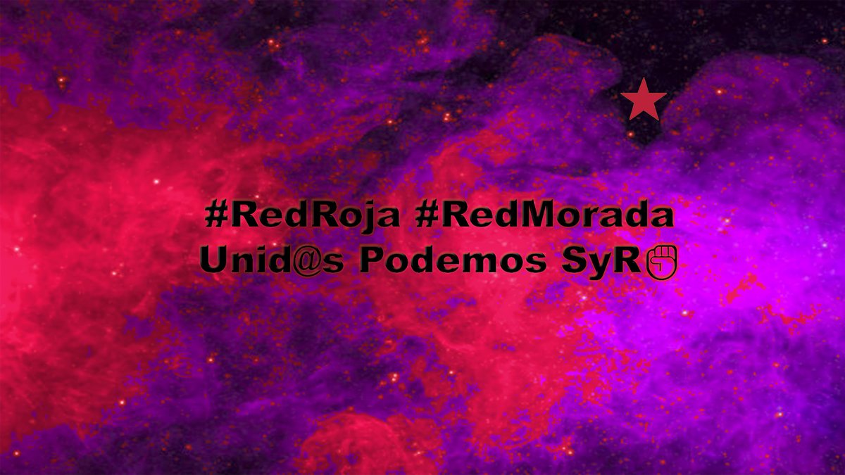 srdanielred5's tweet photo. Sigan a:
@LibertadRoja1
@chals1899
@Yaya_Gaita
@Wilde28281766
@Asquitopais
@megatipo
@RitaPower21
@antoniacastilla
@rubiadepueblo @TarsRanger
@kosmor6
@AsTurMan___3
➡️RT a este tuit
➡️Sigue a quien de RT
➡️Sigue a quien te siga
#RedRoja #RedMorada Unid@s Podemos SyR✊ https://t.co/ienoP7hmUk