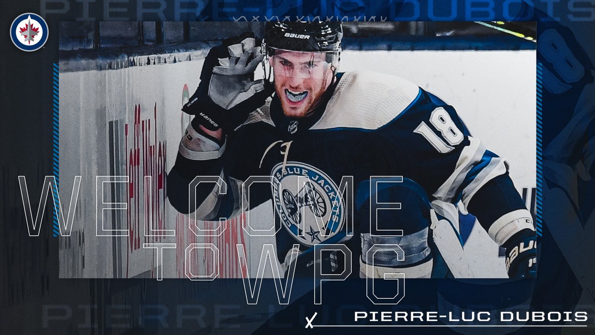 NHLJets's tweet photo. Welcome to Winnipeg, PLD! @18Dubois https://t.co/MlAnzTbgxR