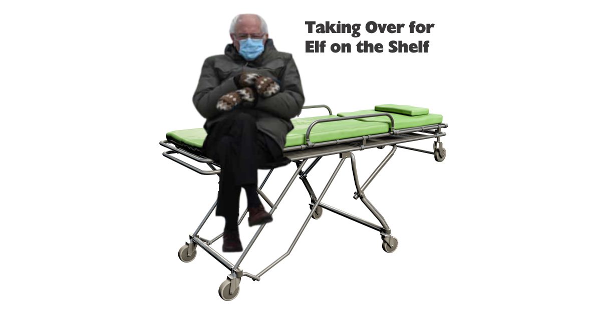 JeriVespoli's tweet photo. The elf may be gone from the shelf.
But you still need to check yourself.
Mittened Bernie has taken the task.
Stay home or wear your mask.
#HeIsEverywhere #HeIsWatchingYou #BerniesMittens #WearAMask https://t.co/pWtFmmjYtc