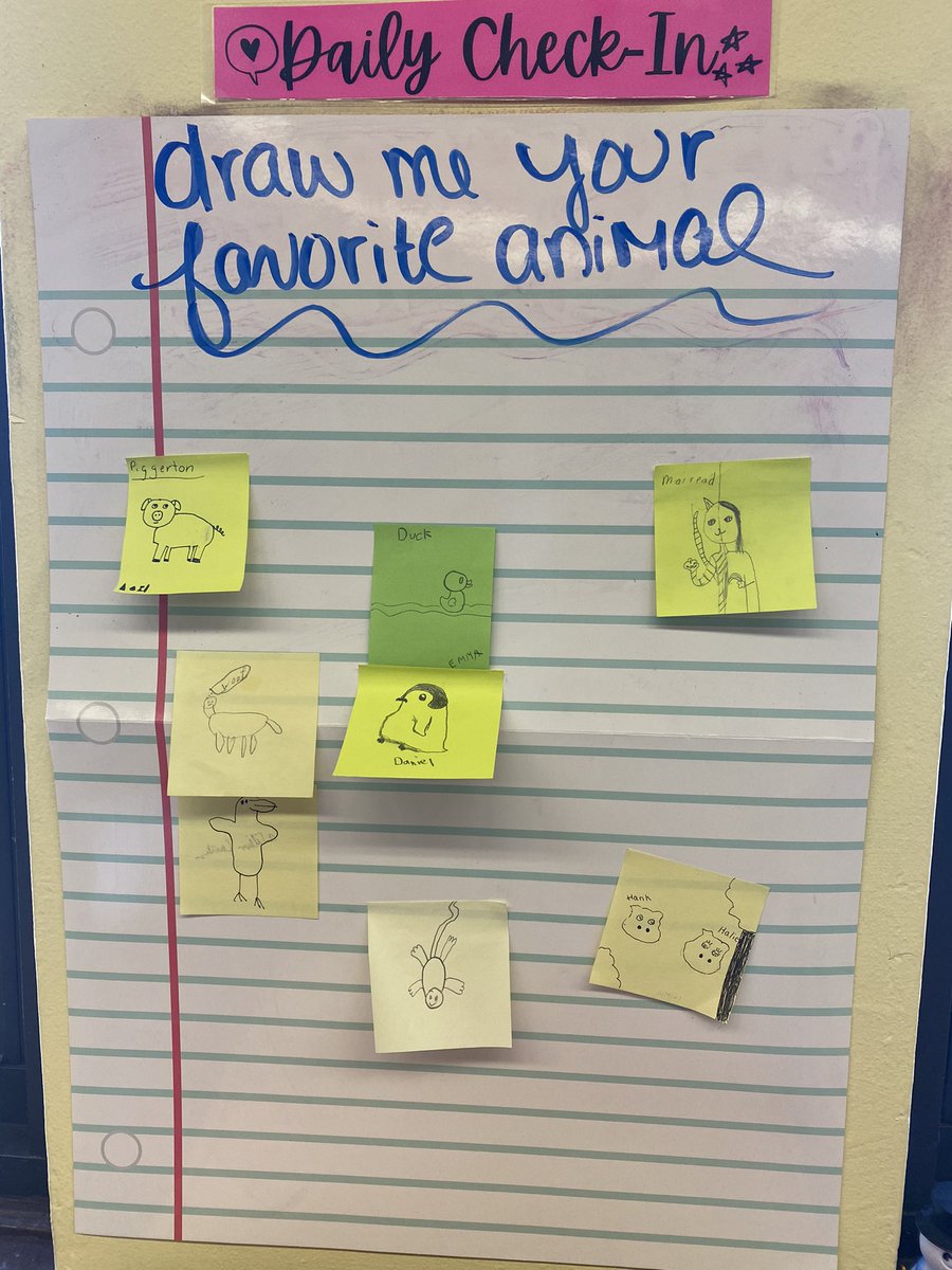 MissSoldano's tweet photo. Daily Check-In! 5th graders love answering questions to grow our class community every day ✏️ https://t.co/j4x9G824ud