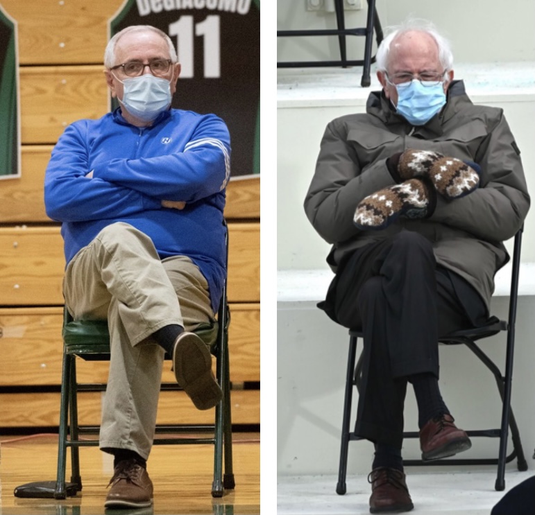 GORAMSathletics's tweet photo. Rumor has it, Bernie Sanders is the Marshfield Boys JV Basketball Coach...turns out, it’s just Coach Bailey. https://t.co/bDQYn2WGJQ