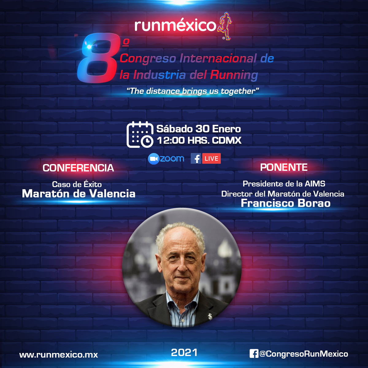Run_Mexico's tweet image. “Sigue la transmisión en vivo a través de nuestras redes sociales y conoce mas acerca de éste gran evento”
#RunMéxico
#Thedistancebringsustogether