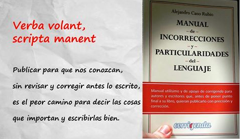corrigenda_es's tweet photo. Si #escribes y apenas #corriges, si se te #cuela alguna #errata y no le das mayor #importancia, al final sí la tiene y las #incorrecciones y #desbarros terminan por aflorar.
#Revisiones y #correcciones #ortotipográficas y de #estilo.
https://t.co/mh75bFFodh
@corrigenda_es https://t.co/8yHqOsU3ko