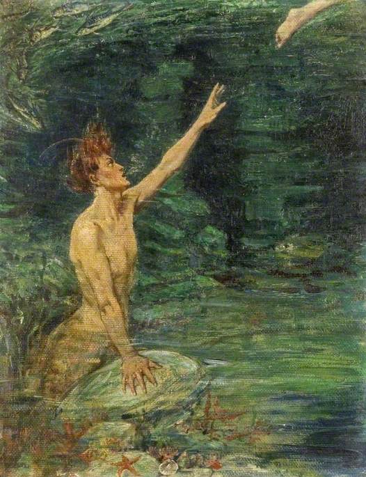 Mermaid folklore is something that fascinates me. But the image of 'the mermaid' as described in European fairytales, classical art and Disney seems pretty 'by the book': Half human, half fish, split just beneath the belly button. What about mermaids that break the rules? 1/