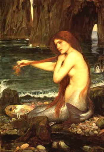 Mermaid folklore is something that fascinates me. But the image of 'the mermaid' as described in European fairytales, classical art and Disney seems pretty 'by the book': Half human, half fish, split just beneath the belly button. What about mermaids that break the rules? 1/