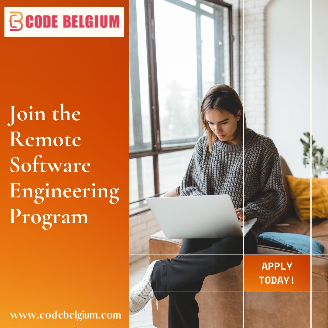 CodeBelgium's tweet image. Join the Remote Software Engineering Program
Apply Today!

Follow @codebelgium for details!

Visit: codebelgium.com

#programmimg #fullstackdeveloper #webdeveloper #coder #softwareengineer #PeoplewithPassion  #programmers #frontenddeveloper
#backenddeveloper
#codebelgium