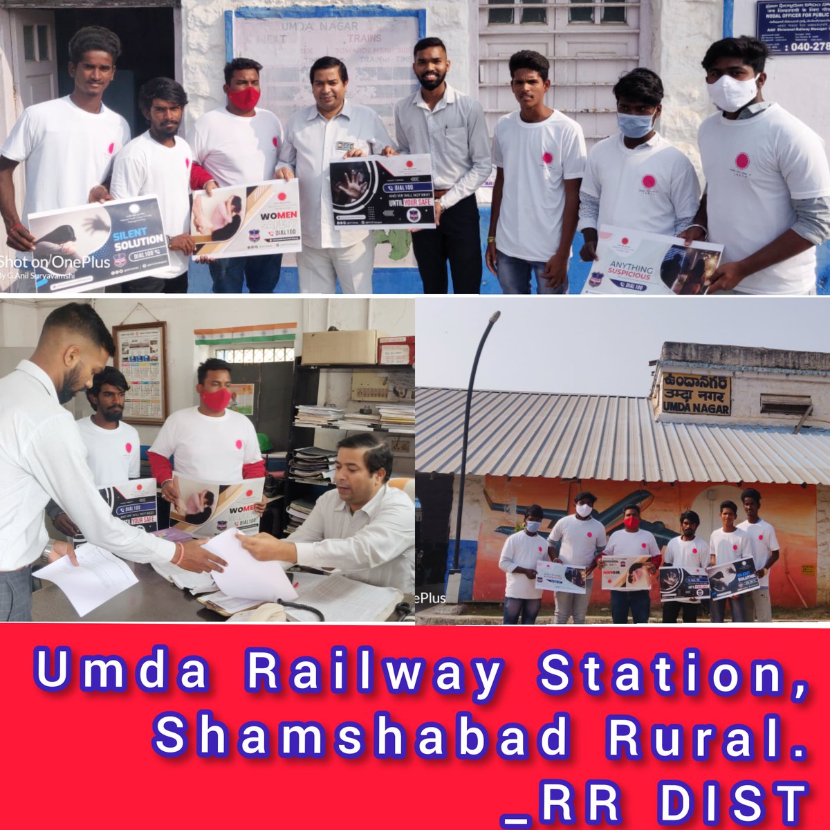 Umda Railway station 
Shamshabad , Ranga Reddy District
We Presenting the <a href="/NYCI4India/">National Youth Council Of India</a> to the Railway officers about the Dial - 100 awareness campaign 2021
<a href="/amarprasadreddy/">APR</a> <a href="/iamdatchana/">DATCHANAMOORTHY RAMU</a> <a href="/Kadari_86/">Naresh Kadari</a> <a href="/Imchandusatish/">Chandu Venkata Satish</a> @AnilAmazingSta1 <a href="/psshmbad_cyb/">Shamshabad Police Station</a> <a href="/acpshmbad_cyb/">ACP SHAMSHABAD OFFICE</a> <a href="/shamshabad/">shamshabad</a>