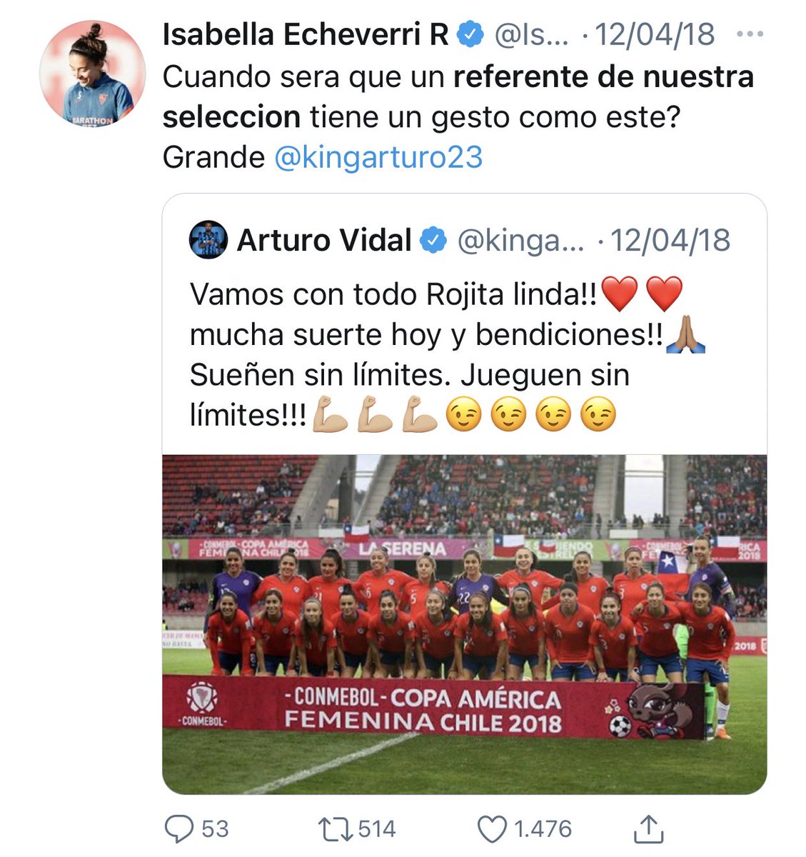 Isabella also mentions how the fed threatened her for this tweet, they told her to delete it and she refused. They told her “remember what happened to Daniela Montoya”, making it clear she would stop getting call ups.