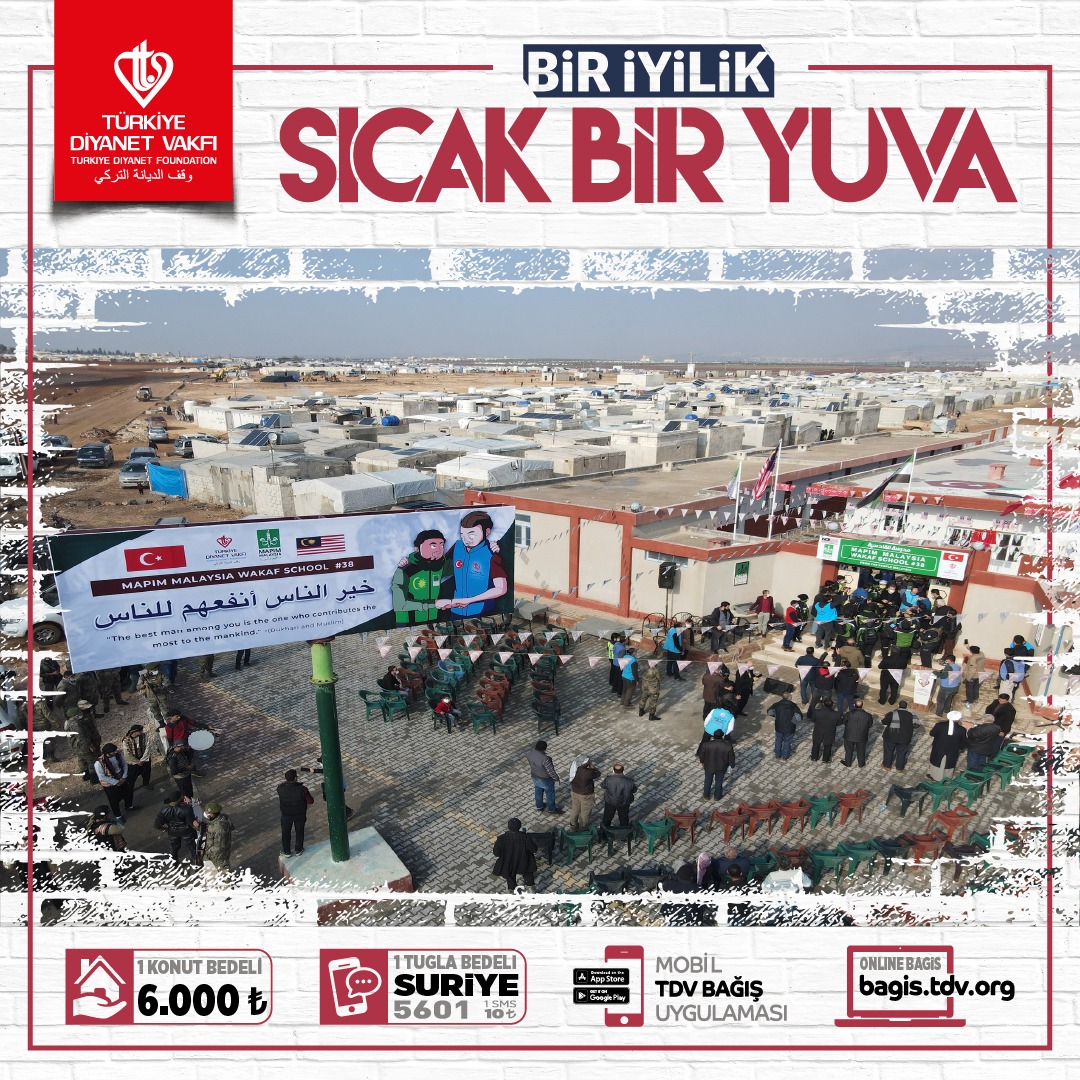 RIsbakan's tweet photo. #BirİyilikSıcakBirYuva Kardeşlerimizi yalnız bırakmayan TDV' na teşekkür ediyoruz. Bizler de imkanımız nisbetinde  katkıda bulunabiliriz. https://t.co/W7COVkSJ0e